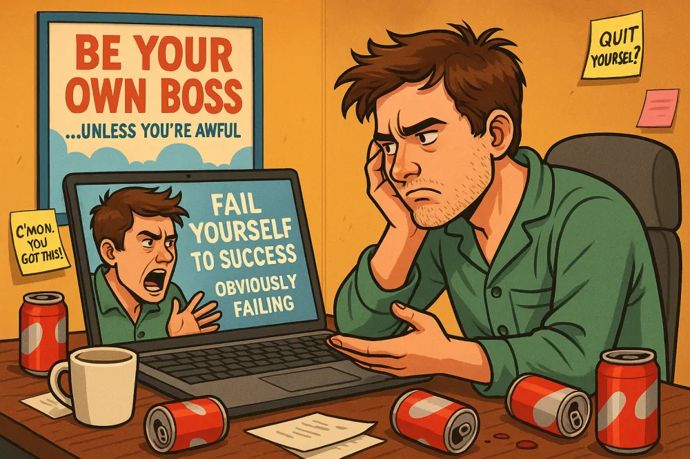 Man Becomes His Own Boss, Quits After a Month Citing “Toxic Self”