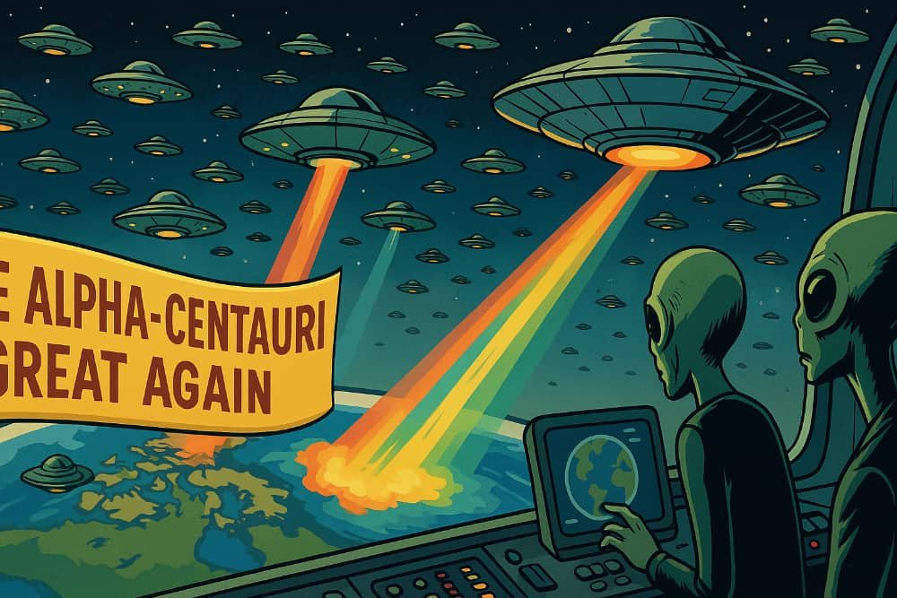 EXCLUSIVE!!! Alien MAGA Issues Final Warning: “You’ve Been Very Nasty. Now Kiss Our Glorious Galactic Ass or Go to Greenland!”