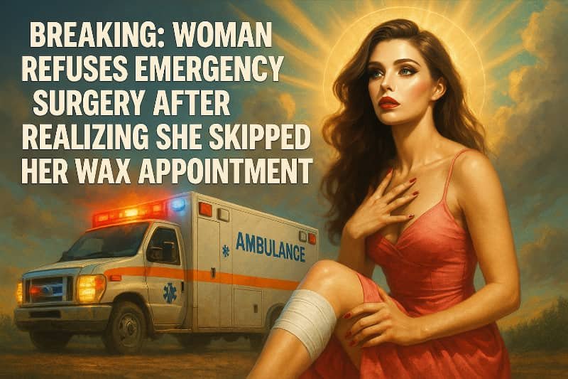 BREAKING: Woman Refuses Emergency Surgery After Realizing She Skipped Her Wax Appointment